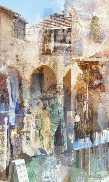 israeli painting, painting for home , multi media on canvas