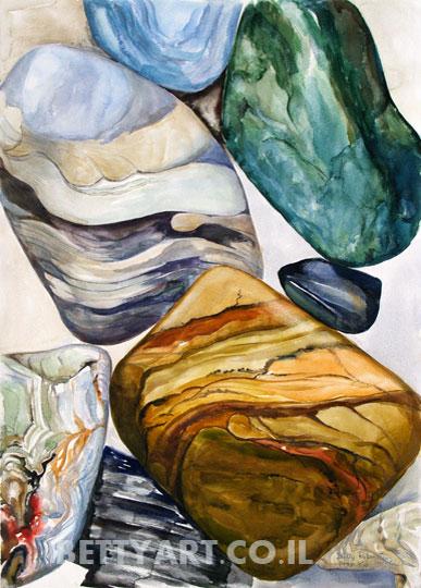 israeli painting,painting for home design,watercolor on paper