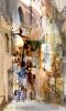 Israeli landscape, art print on canvas, for home design, mixed media 
